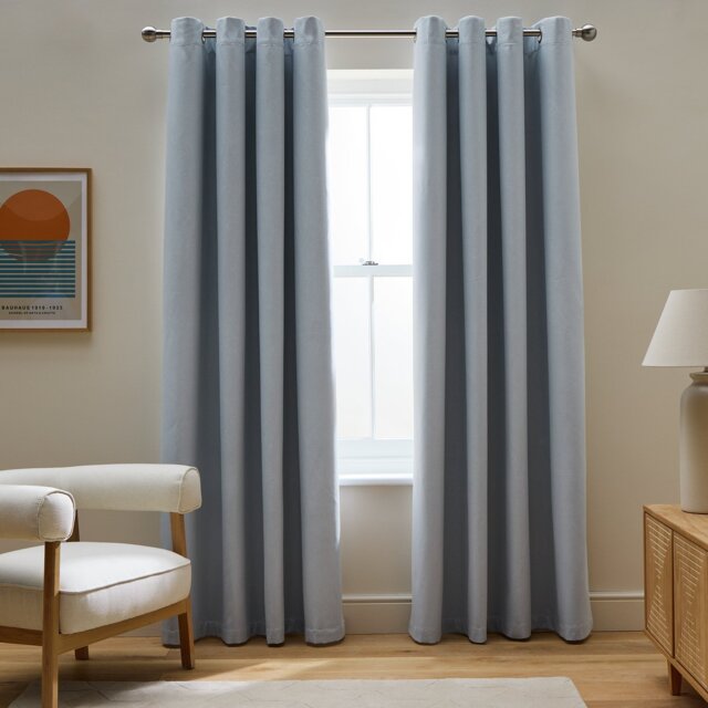 Habitat Blackout Eyelet Curtains - Sky Blue - 168x229cm - image 1