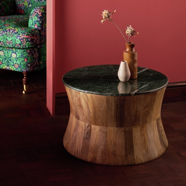 Habitat x Morris & Co. Marble Coffee Table - Natural - image 1