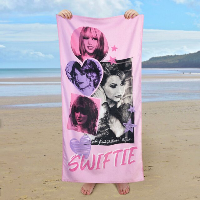 Celebrity Icons Beach Towel - Pink & Purple - image 1