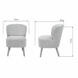 GFW Evie Velvet Chair - Blush Pink - thumbnail 2