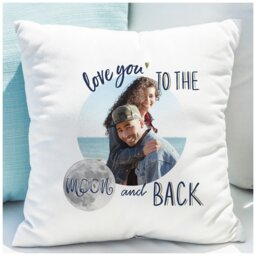 Personalised Message Moon And Back Photo Cushion - thumbnail 2