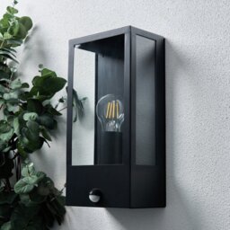 Zink COVE IP44 Black Outdoor Wall Box Lantern - thumbnail 2