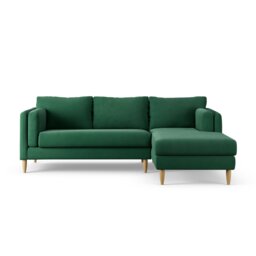 Habitat Newington Right Hand Corner Sofa - Green -Ash Leg - thumbnail 1
