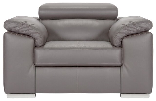 Argos Home Valencia Leather Armchair - Grey - image 1