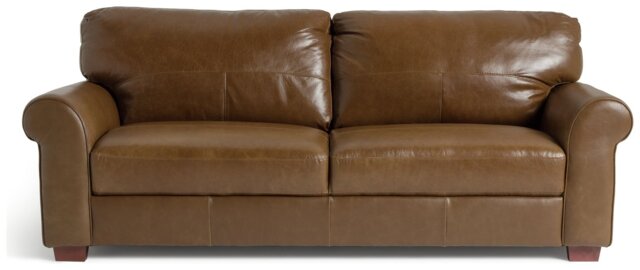 Argos Home Salisbury Leather 4 Seater Sofa - Tan - image 1