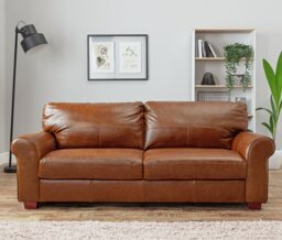 Argos Home Salisbury Leather 4 Seater Sofa - Tan - thumbnail 2