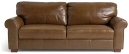 Argos Home Salisbury Leather 4 Seater Sofa - Tan - thumbnail 1