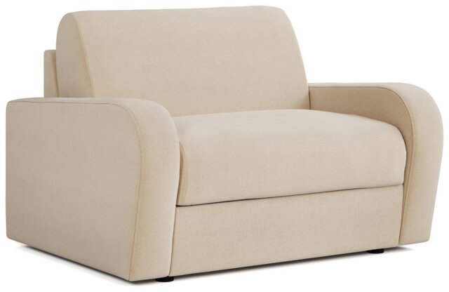 Jay-Be Deco Fabric Love Chair Sofa Bed - Cream - image 1