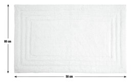 Habitat Cotton Deep Pile Tufted Bath Mat - White - thumbnail 2