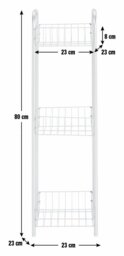 Argos Home 3 Tier Square Kitchen Trolley - Silver - thumbnail 2