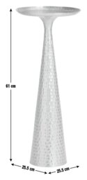 Habitat Corinne Round Side Table - Silver - thumbnail 2
