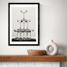 East End Prints Champagne II Black Frame Art Print - A2 - thumbnail 1