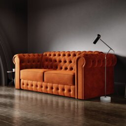 Jay-Be Chesterfield Fabric 3 Seater Sofa Bed - Stone - thumbnail 2