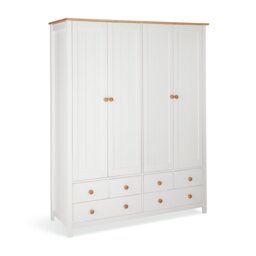 Argos Home Scandinavia 4 Door 6 Drawer Wardrobe -Pine &White
