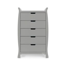 Obaby Stamford Tall 5 Drawer Chest - Warm Grey - thumbnail 1