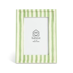 """Habitat Stripe Printed Green Picture Frame - 4x6""""""" - thumbnail 2