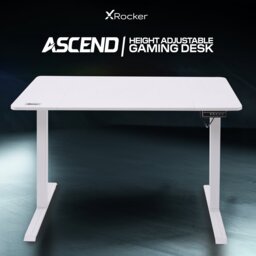 X Rocker Ascend Electric Height Adjustable Gaming Desk-White - thumbnail 2