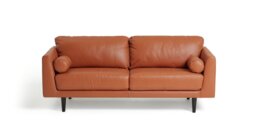Habitat Jackson Leather 3 Seater Sofa - Tan - thumbnail 1
