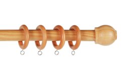 Argos Home Wooden Fixed Curtain Pole - 180cm - thumbnail 1