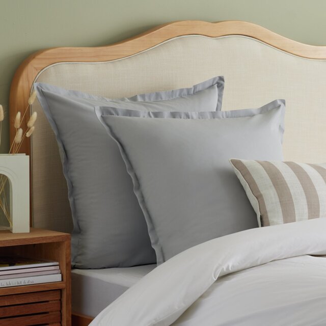 Habitat Cotton Rich 180TC Continental Pillowcase Pair - Grey - image 1