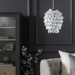 Argos Home Clear Beaded Easy Fit  Lampshade - 19cm