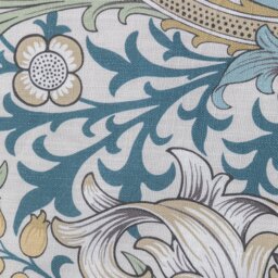 Habitat x Morris & Co. Golden Lily Cushion - Blue - 50x50cm - thumbnail 2