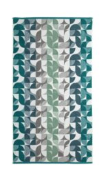 Habitat Geometric Bath Towel - Blue & Green - thumbnail 2