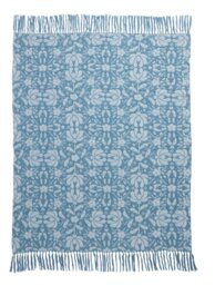 Habitat Folk Floral Throw - Blue - 150x125cm - thumbnail 2