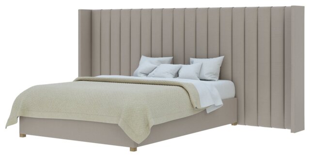 Aspire Grandeur Wing Superking Ottoman Bed Frame - Off White - image 1