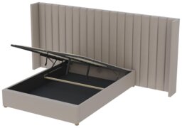 Aspire Grandeur Wing Superking Ottoman Bed Frame - Off White - thumbnail 2