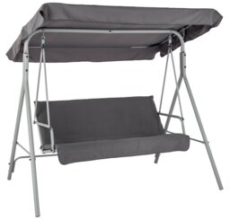 Argos Home 3 Seater Metal Garden Swing Chair - Grey