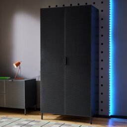 Habitat Landan 2 Door Wardrobe - Anthracite - thumbnail 2
