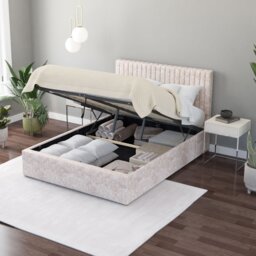Aspire Grant Mirazzi Double End Lift Ottoman Bed - Natural - thumbnail 2