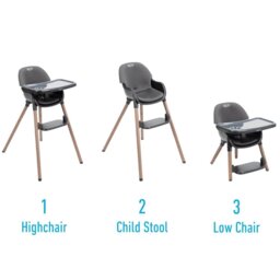 Graco Presti 3-in-1 Highchair - Charcoal - thumbnail 2