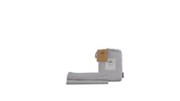 Panda Bamboo Quiet Grey Fitted Sheet - Single - thumbnail 2