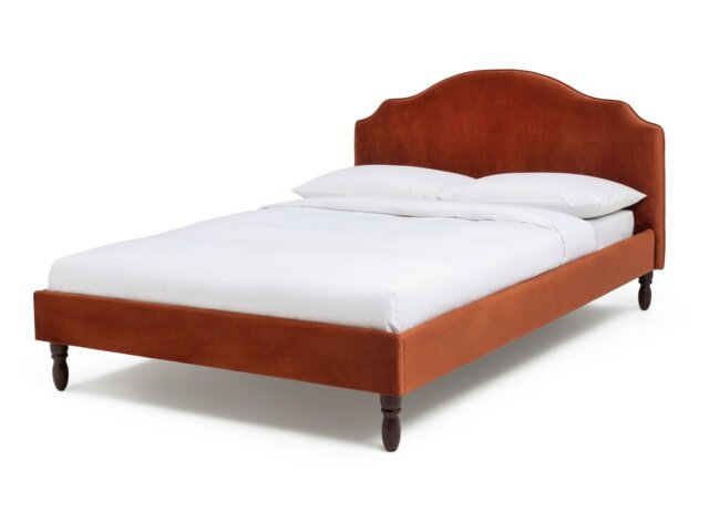 Habitat Sophia Kingsize Velvet Bed Frame - Orange - image 1