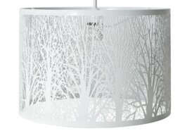 Argos Home White Metal Cutout Trees Lampshade - 30cm - thumbnail 2