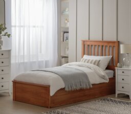 Argos Home Aspley Single Wooden End Lift Ottoman - Oak Stain - thumbnail 1