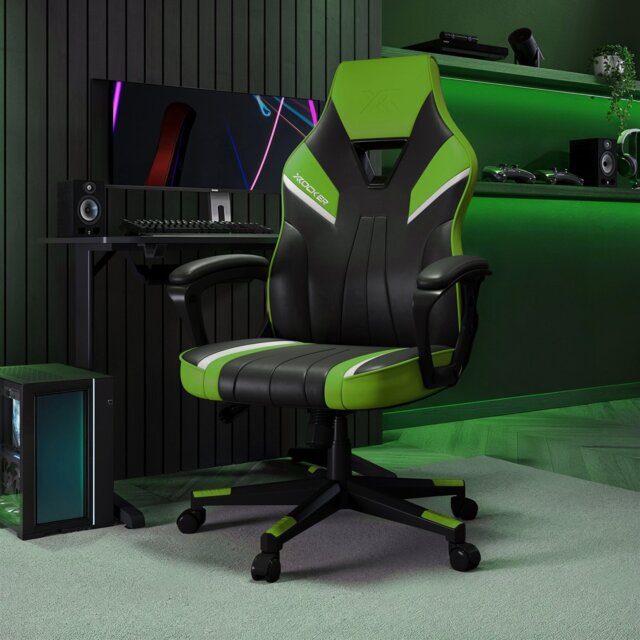 X Rocker Tempest Office Gaming Chair - Black And Green - image 1