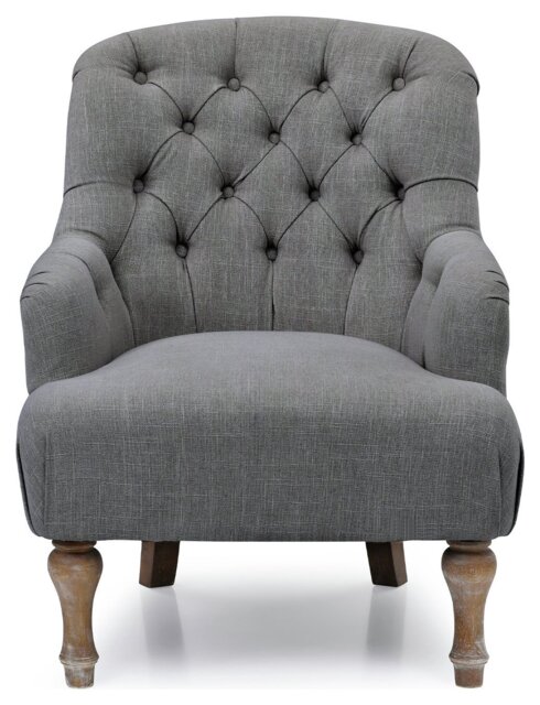 Kyoto Charlie Fabric Armchair - Charcoal - image 1