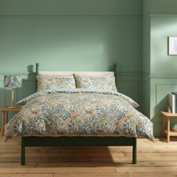 Habitat x Morris & Co. Golden Lily Blue Bedding Set - Single - thumbnail 1