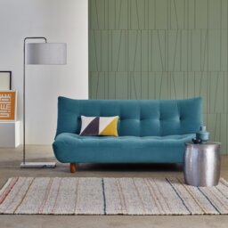 Habitat Kota 3 Seater Velvet Clic Clac Sofa Bed - Green - thumbnail 2