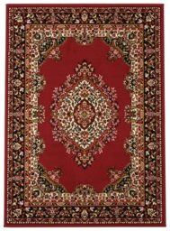 Homemaker Bukhura Traditional Red Cut Pile Rug - 120x160cm - thumbnail 2