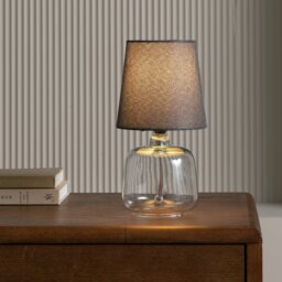 Argos Home Cabras Glass Table Lamp - Charcoal - thumbnail 2