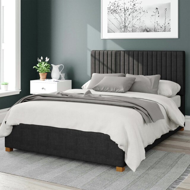 Aspire Grant Weave Superking Ottoman Bedframe - Ebony - image 1