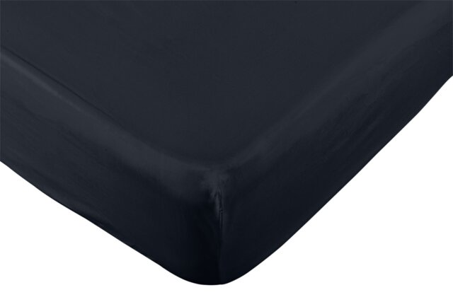 Habitat Pure Cotton 200TC Navy Fitted Sheet - Kingsize - image 1
