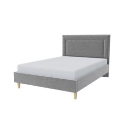Millbrook Border Double Fabric Bed Frame - Grey - thumbnail 2