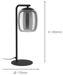 EGLO Ciampino Steel Table Lamp - Grey - thumbnail 2