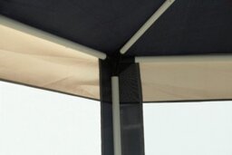 Argos Home 4m Hexagonal Garden Gazebo with Side Panels -Blue - thumbnail 2