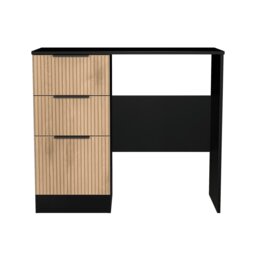Livara Ready Assembled Tofino Dressing Table - Black & Oak - thumbnail 2
